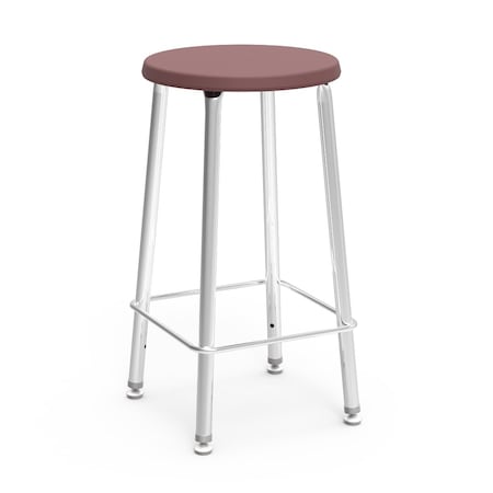 Virco 120 Series 24" Stool with Nylon Glides - Wine Seat 12024